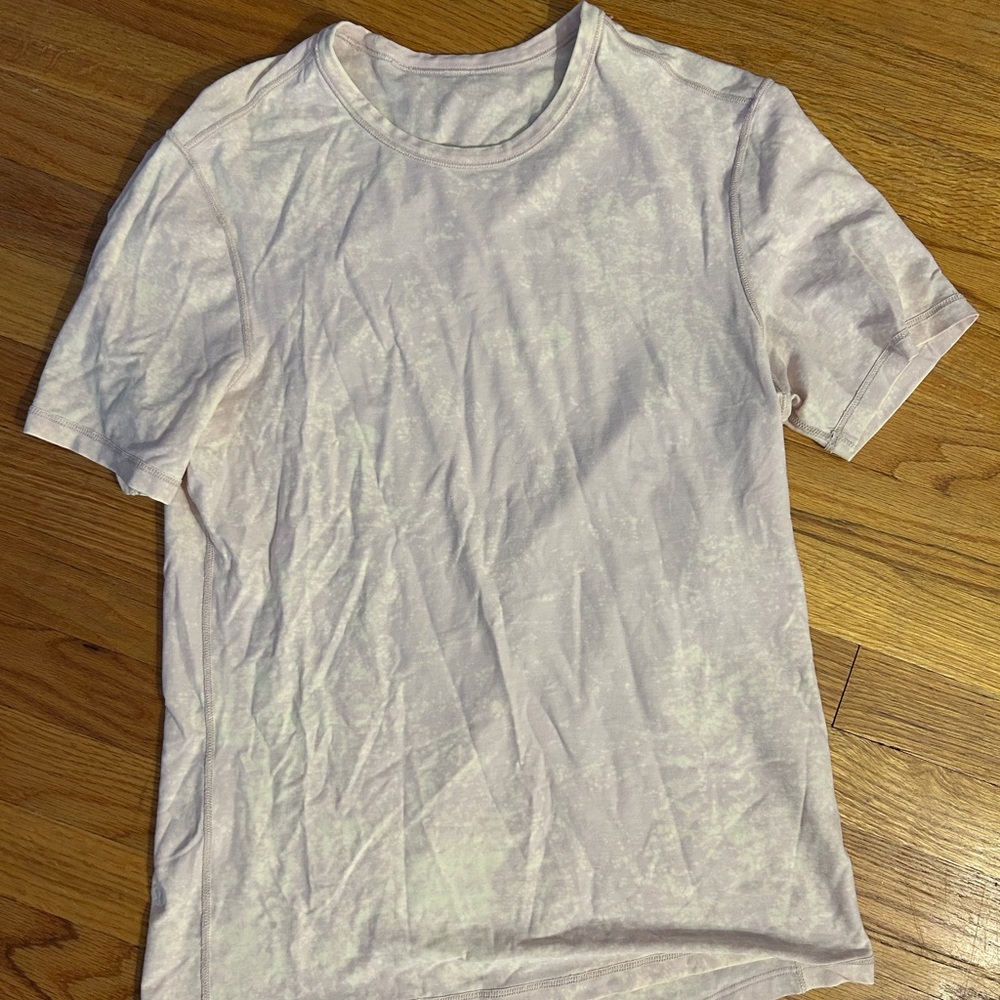 lululemon athletica Pink and Cream Short Sleeve Tee